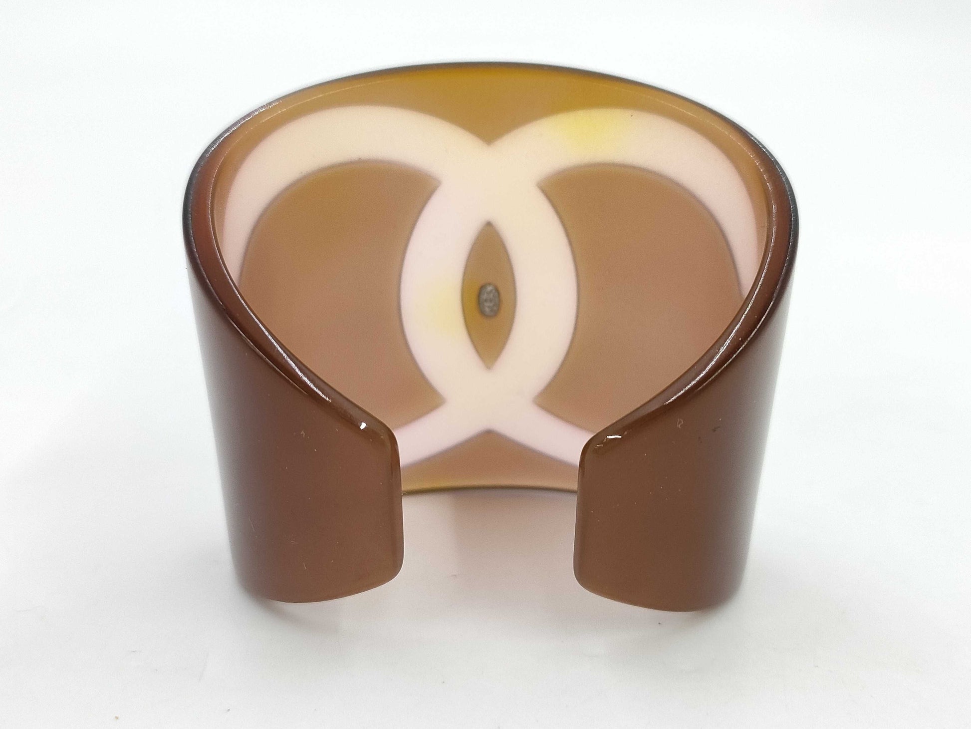 CHANEL Coco Mark Open Bangle Rice Bracelet Bangle