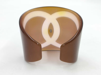 CHANEL Coco Mark Open Bangle Rice Bracelet Bangle