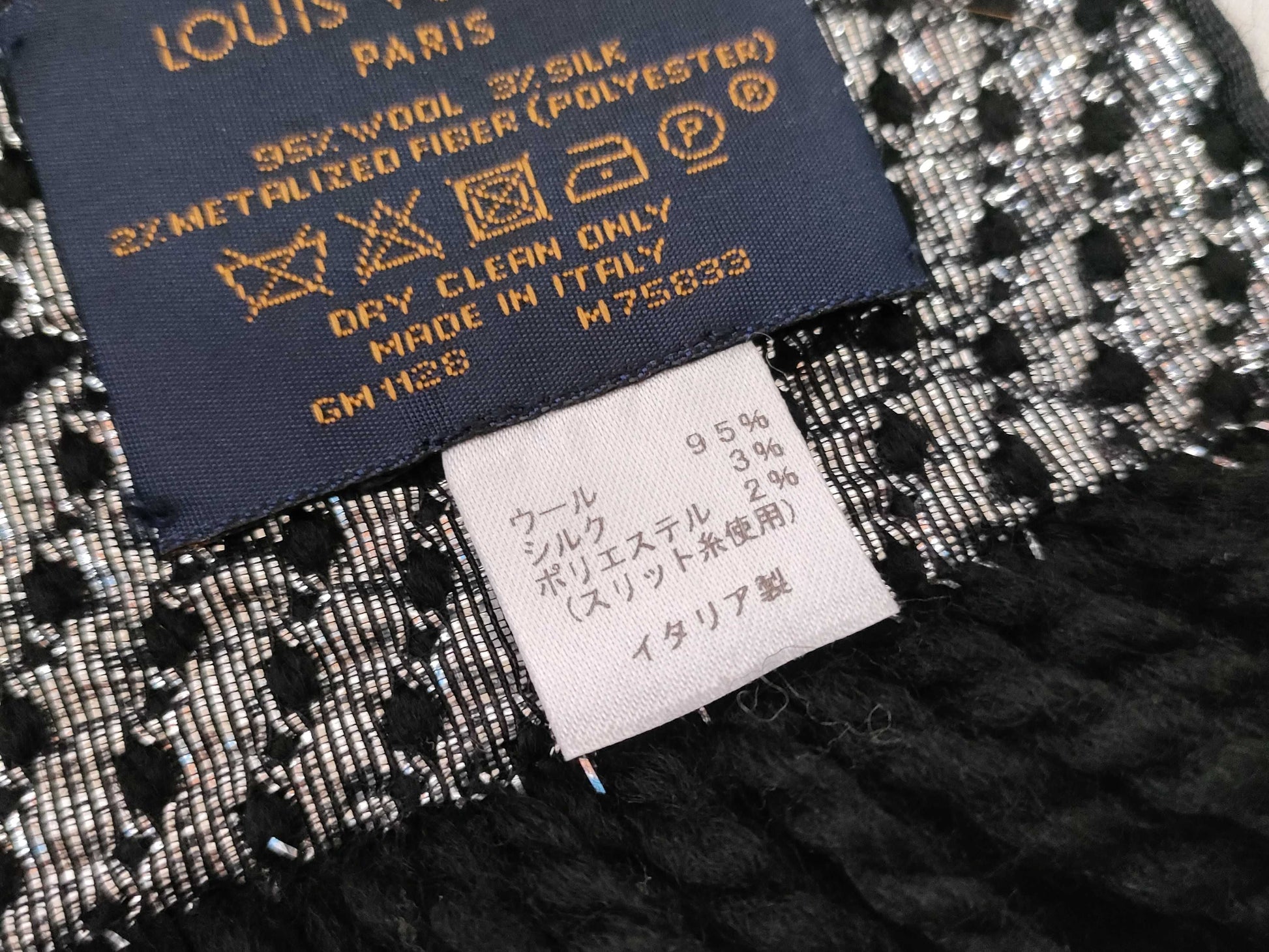 LOUIS VUITTON Monogram Louis Vuitton Echarpe Logomania Shine Tagged Muffler