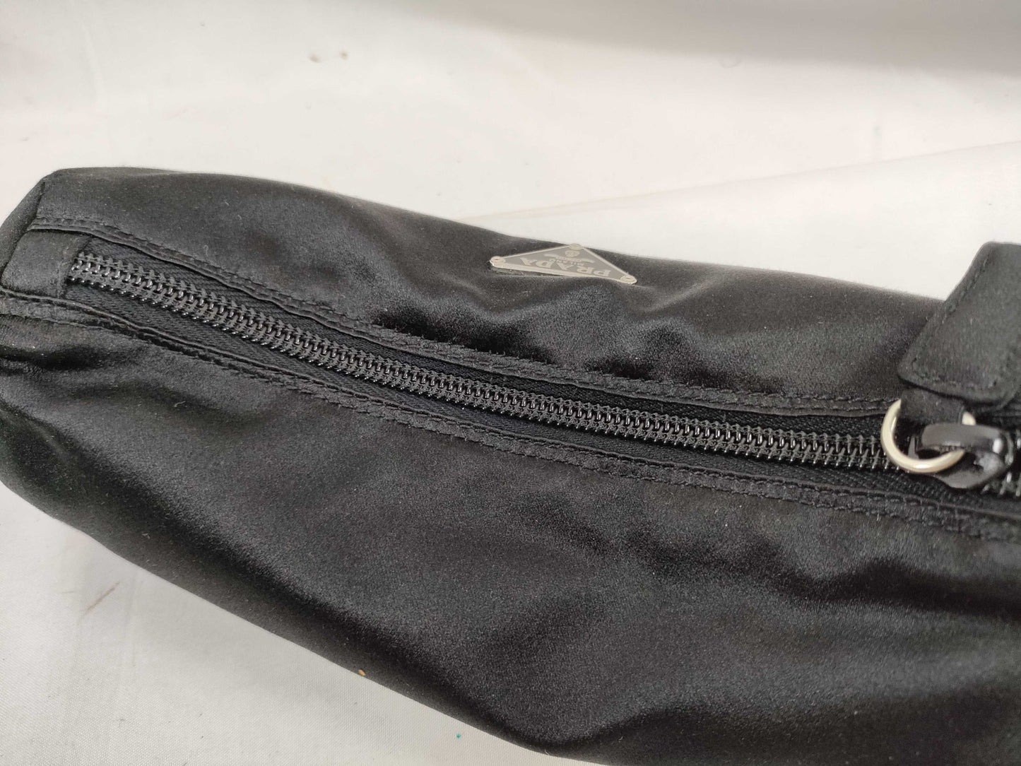 PRADA Triangle Logo Cylindrical Pouch Pouch