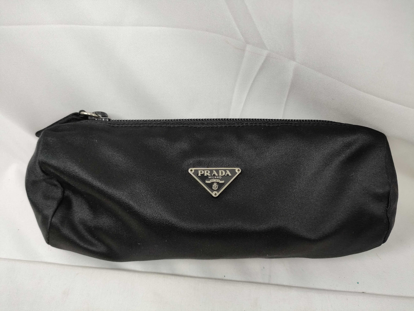 PRADA Triangle Logo Cylindrical Pouch Pouch