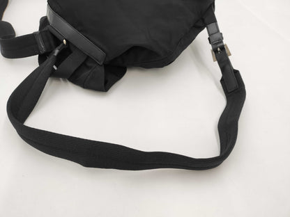 PRADA Triangle Logo Backpack Black Rucksack