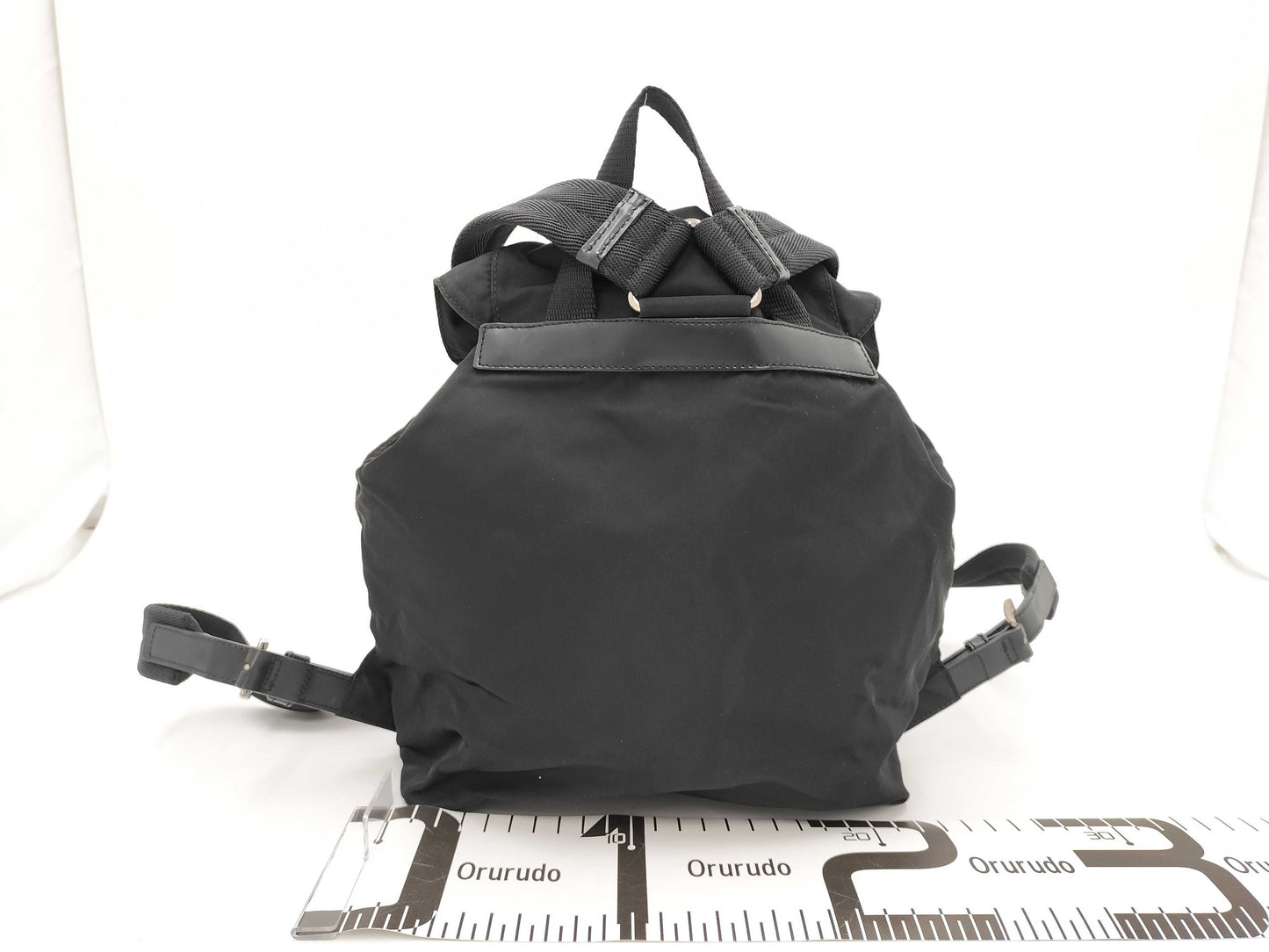 PRADA Triangle Logo Backpack Black Rucksack