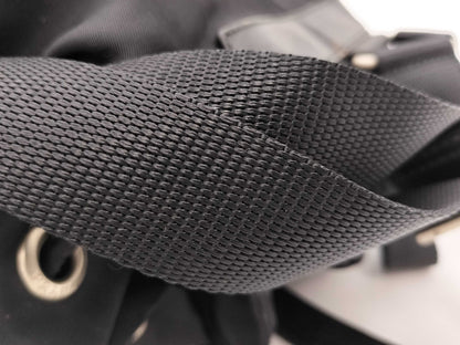 PRADA Triangle Logo Backpack Black Rucksack