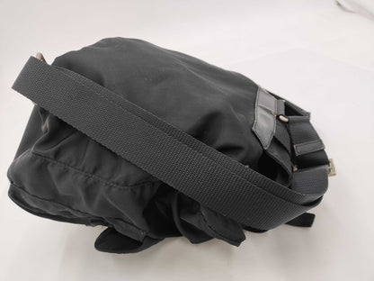 PRADA Triangle Logo Backpack Black Rucksack