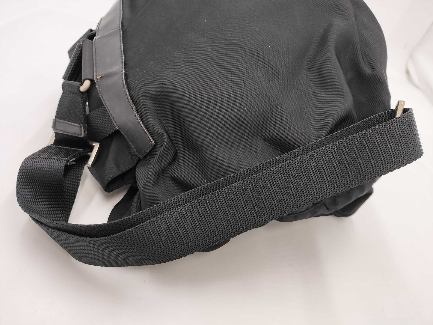 PRADA Triangle Logo Backpack Black Rucksack