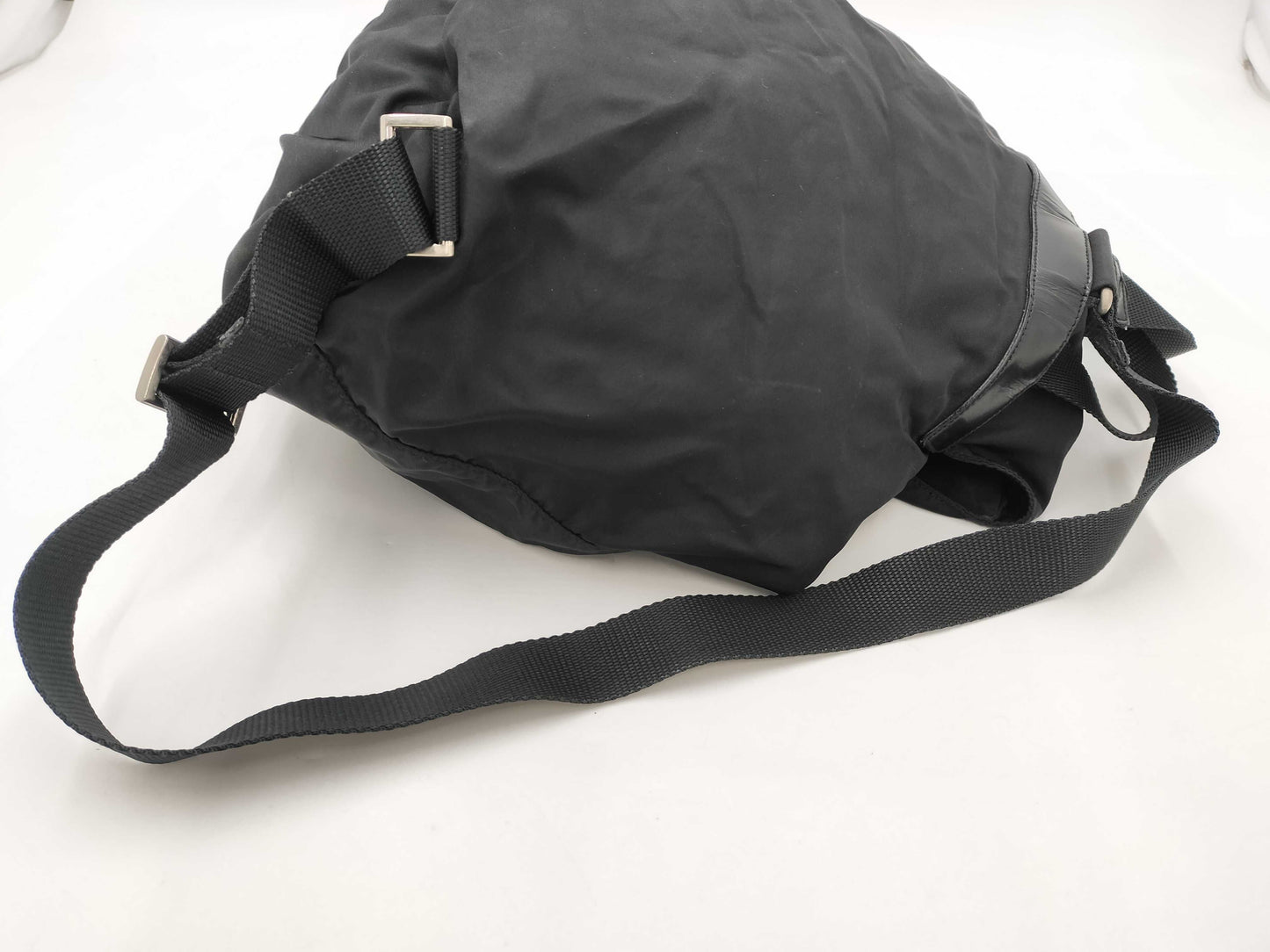 PRADA Triangle Logo Backpack Black Rucksack