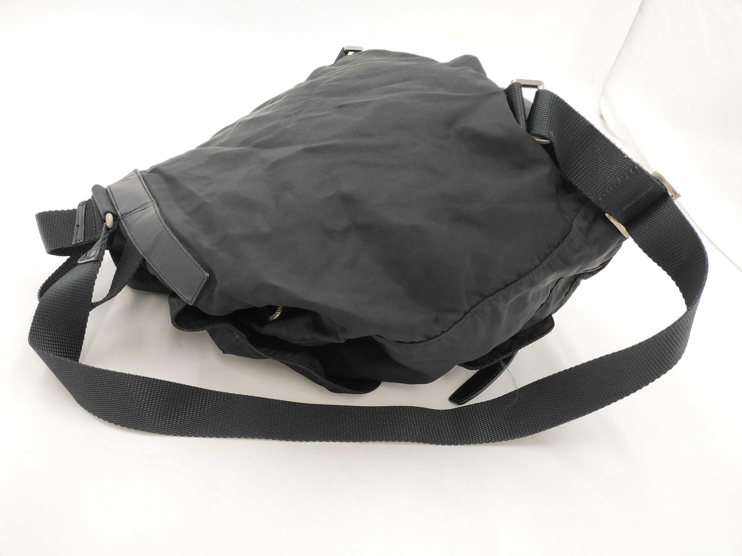 PRADA Triangle Logo Backpack Black Rucksack