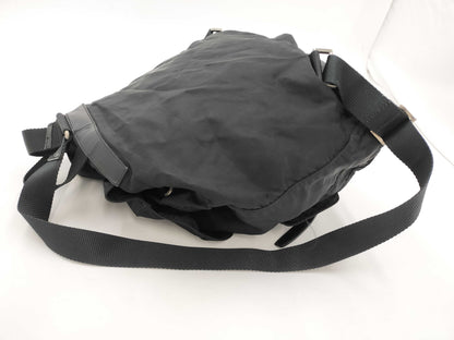PRADA Triangle Logo Backpack Black Rucksack