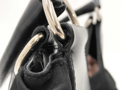 PRADA Triangle Logo Handbag Black Bag