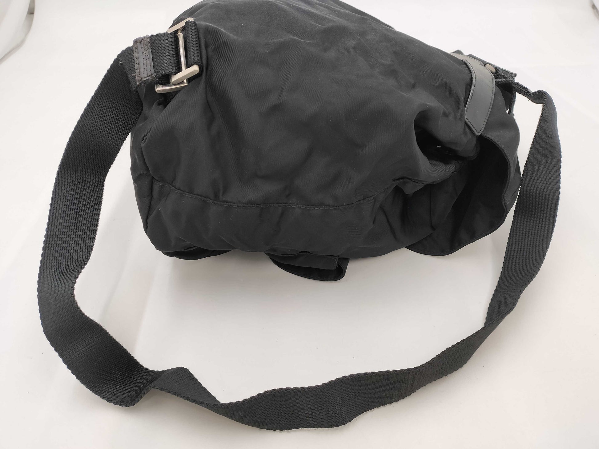 PRADA Triangle Logo Backpack Black Rucksack
