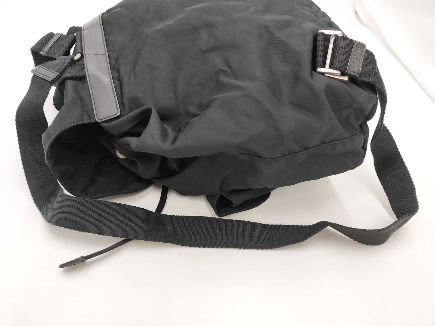 PRADA Triangle Logo Backpack Black Rucksack