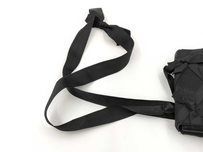 CHANEL Shoulder Satin Ribbon Black Shoulder Bag