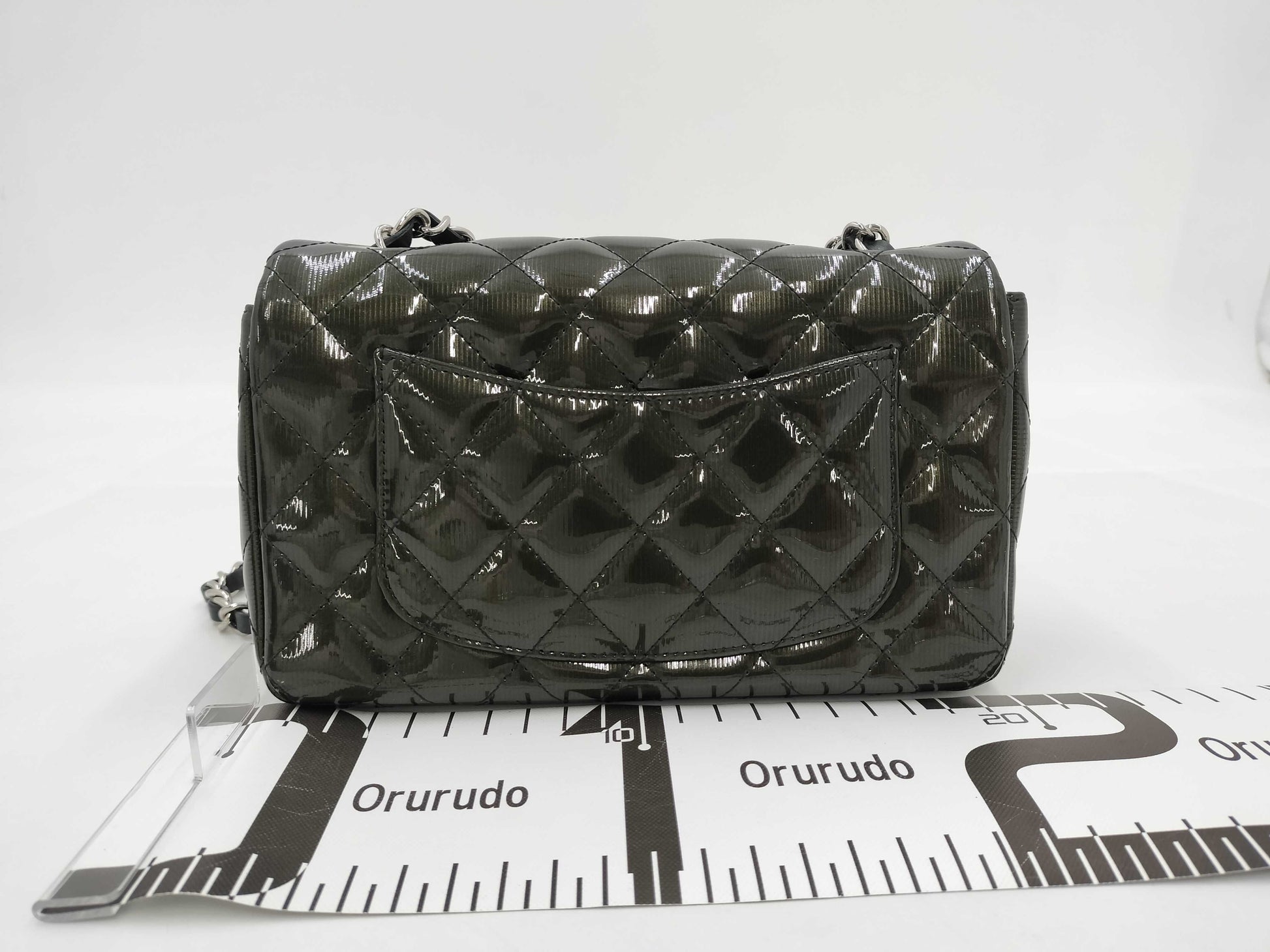 CHANEL Chain Enamel Shoulder Bag