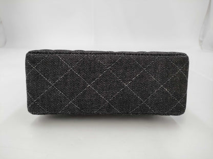 CHANEL Chain Mini Denim Black Shoulder Bag