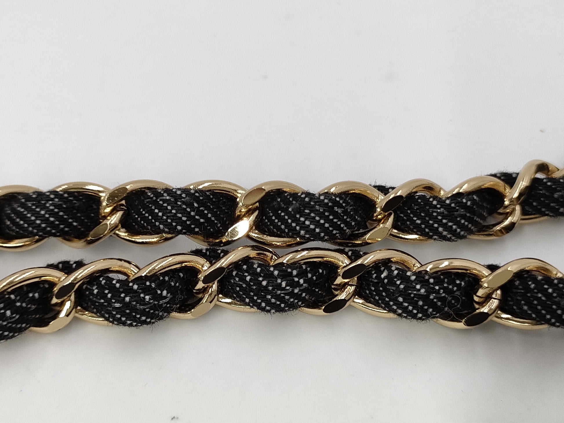 CHANEL Chain Mini Denim Black Shoulder Bag