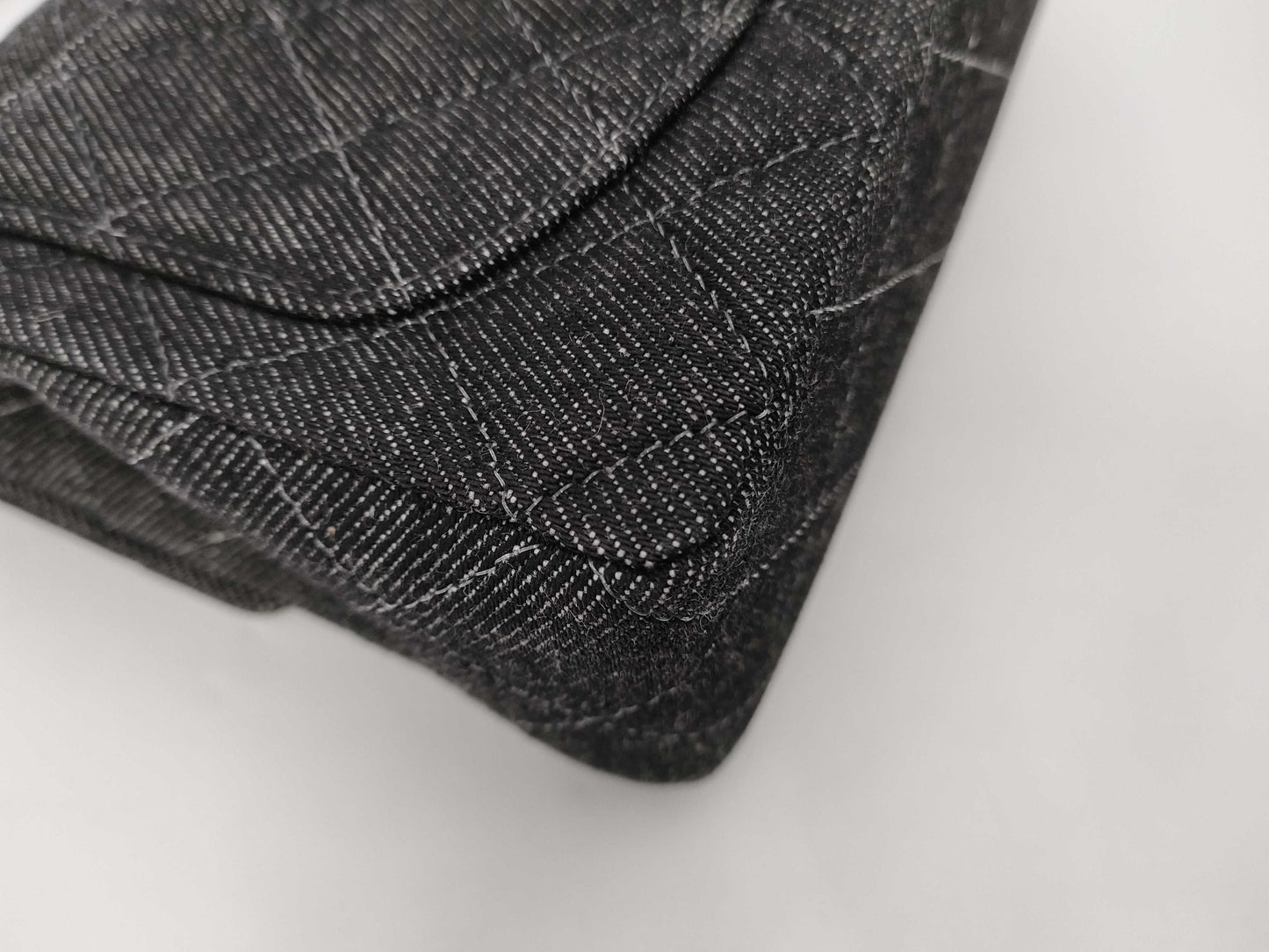 CHANEL Chain Mini Denim Black Shoulder Bag