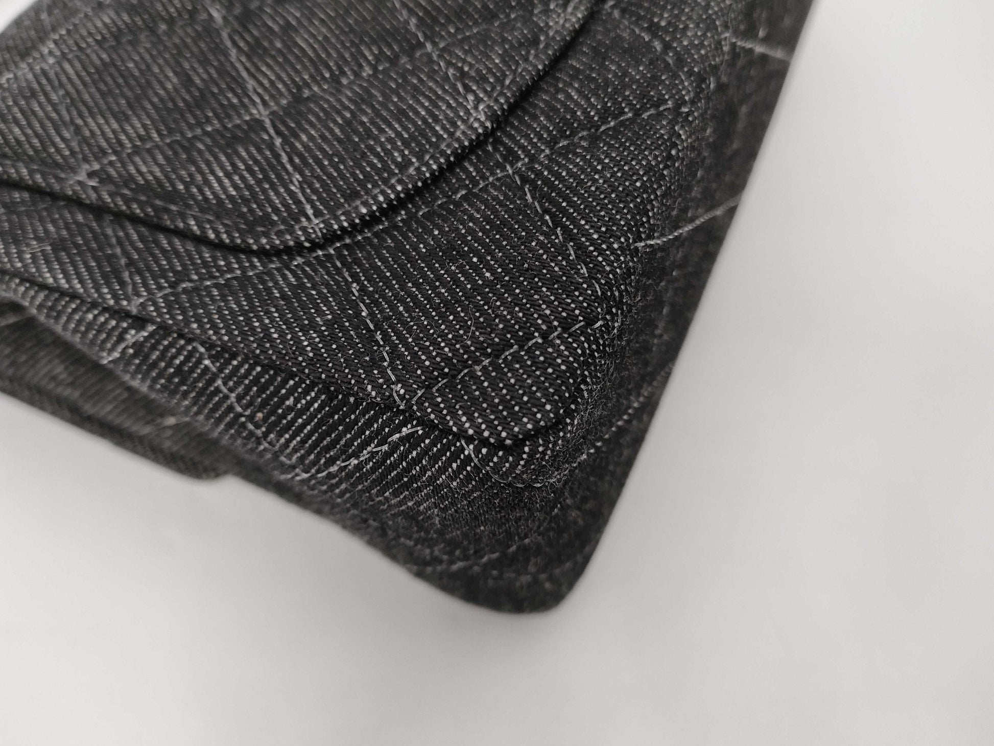 CHANEL Chain Mini Denim Black Shoulder Bag