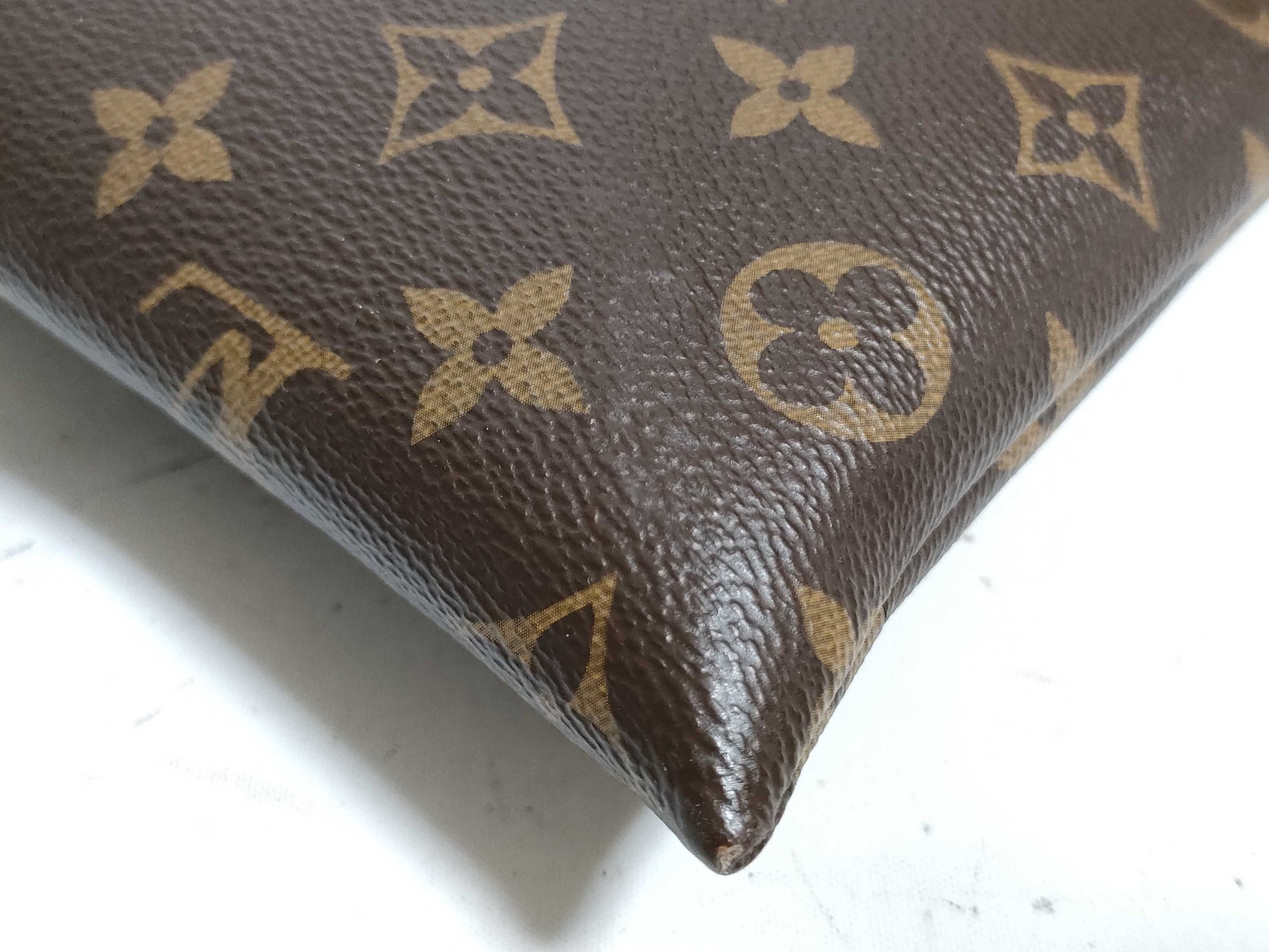 LOUIS VUITTON Monogram LV Macassar Pochette Discovery Clutch Bag