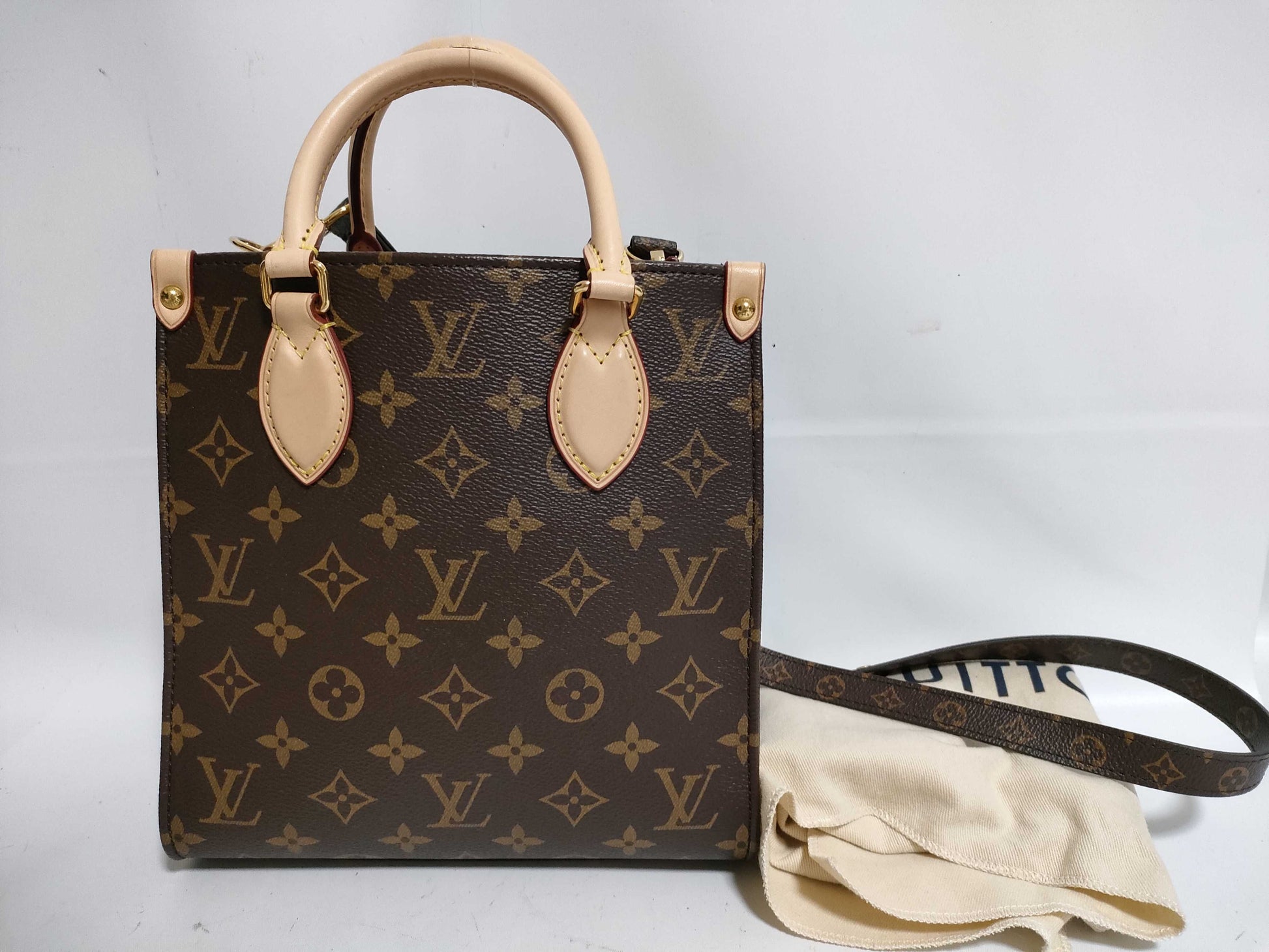 LOUIS VUITTON Monogram LV Sac Plat BB Shoulder Bag