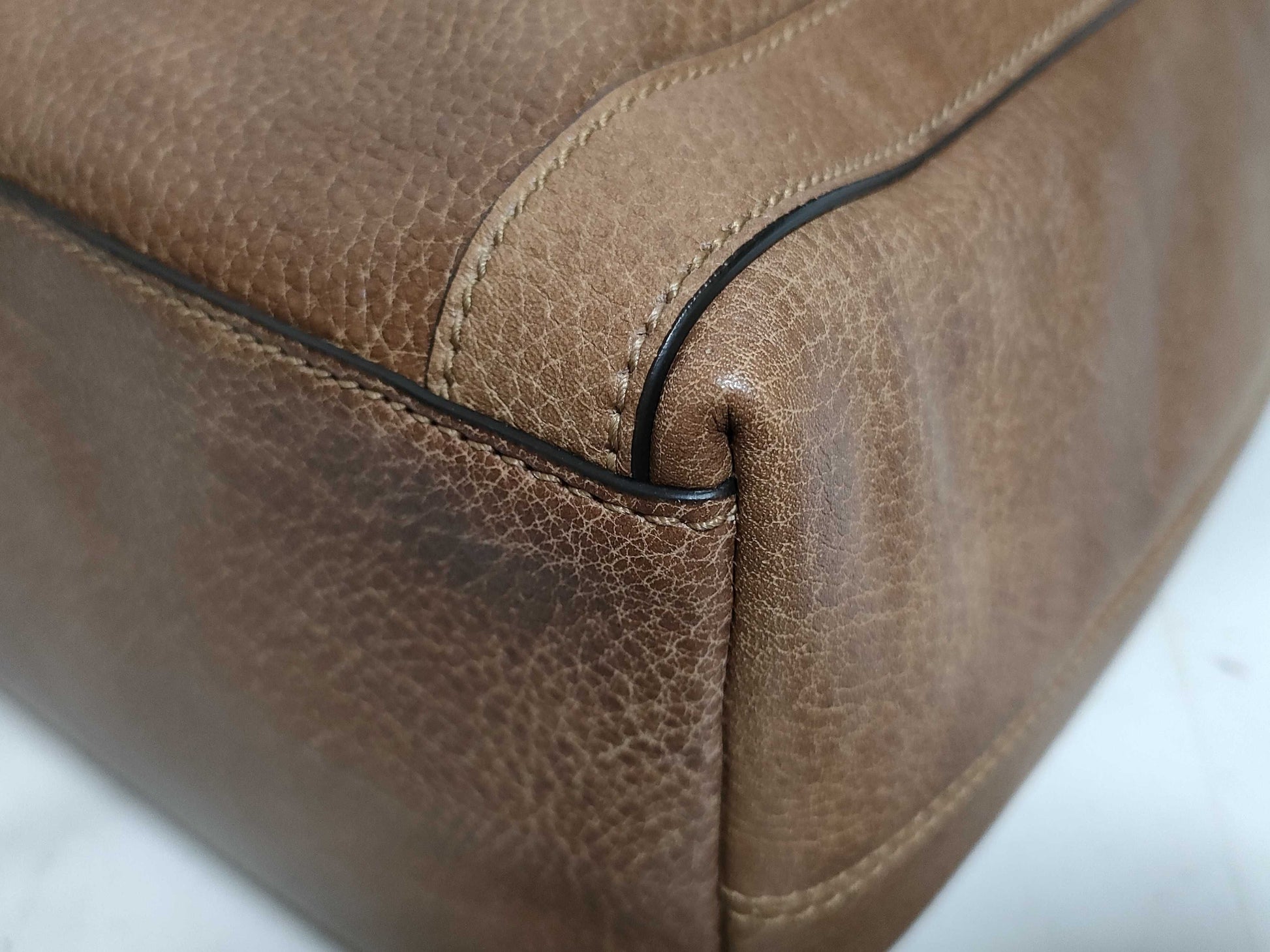 GUCCI 2-Way Bag, Brown Calfskin Handbag