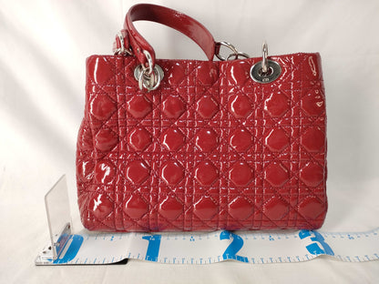 Dior Lady Dior C Dior Lady Dior Enamel Red Handbag