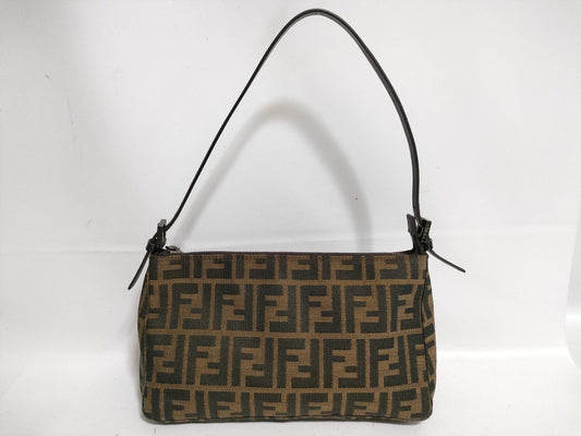 FENDI Zucca pattern Fendi shoulder bag in brown canvas