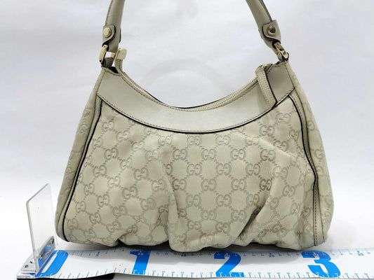 GUCCI Gucci Sima Gucci Sima One Shoulder Calf Ivory Shoulder Bag
