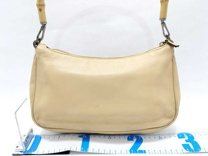 GUCCI Bamboo Bamboo Accessories Pouch Mini Handbag Leather Handbag