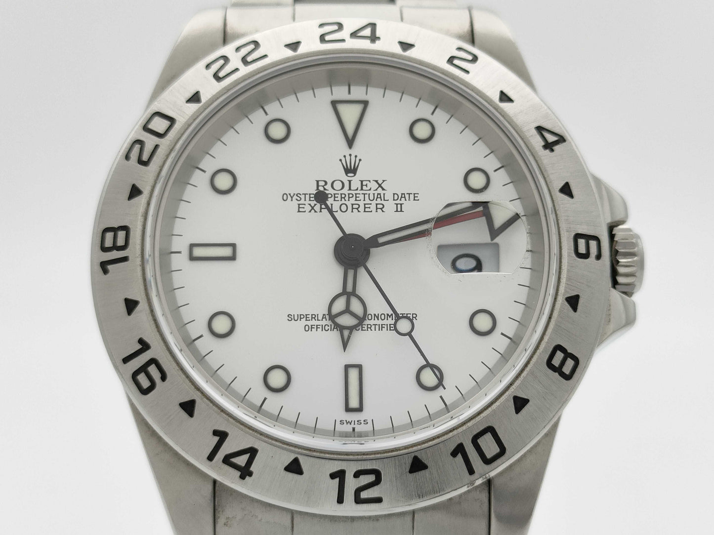 ROLEX 16570 A490444 White Dial Oyster Breath Men's Watch