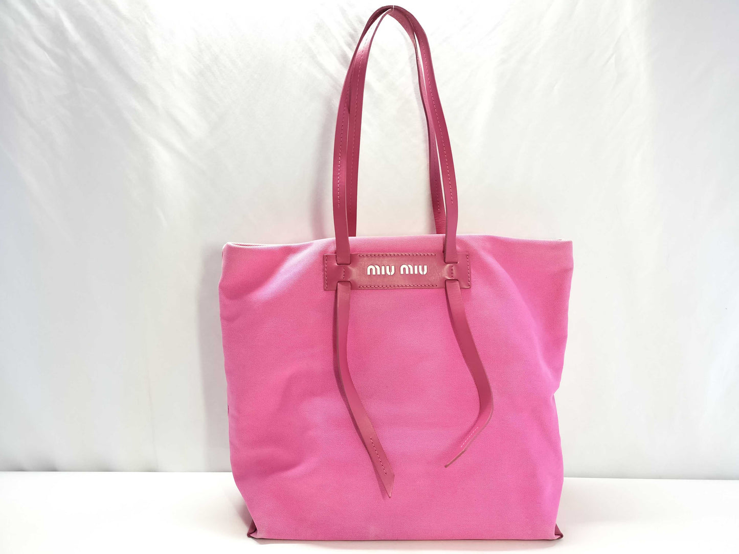 miu miu miu canvas tote tote bag