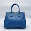 PRADA Saffiano Triangle Logo Bicolor Handbag