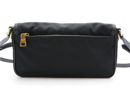 PRADA Logo Nylon Saffiano Shoulder Bag
