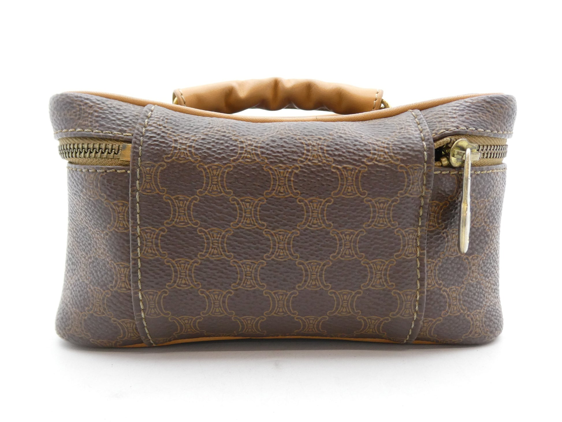 CELINE Macadam Pattern Brazon PVC Leather Vanity Bag