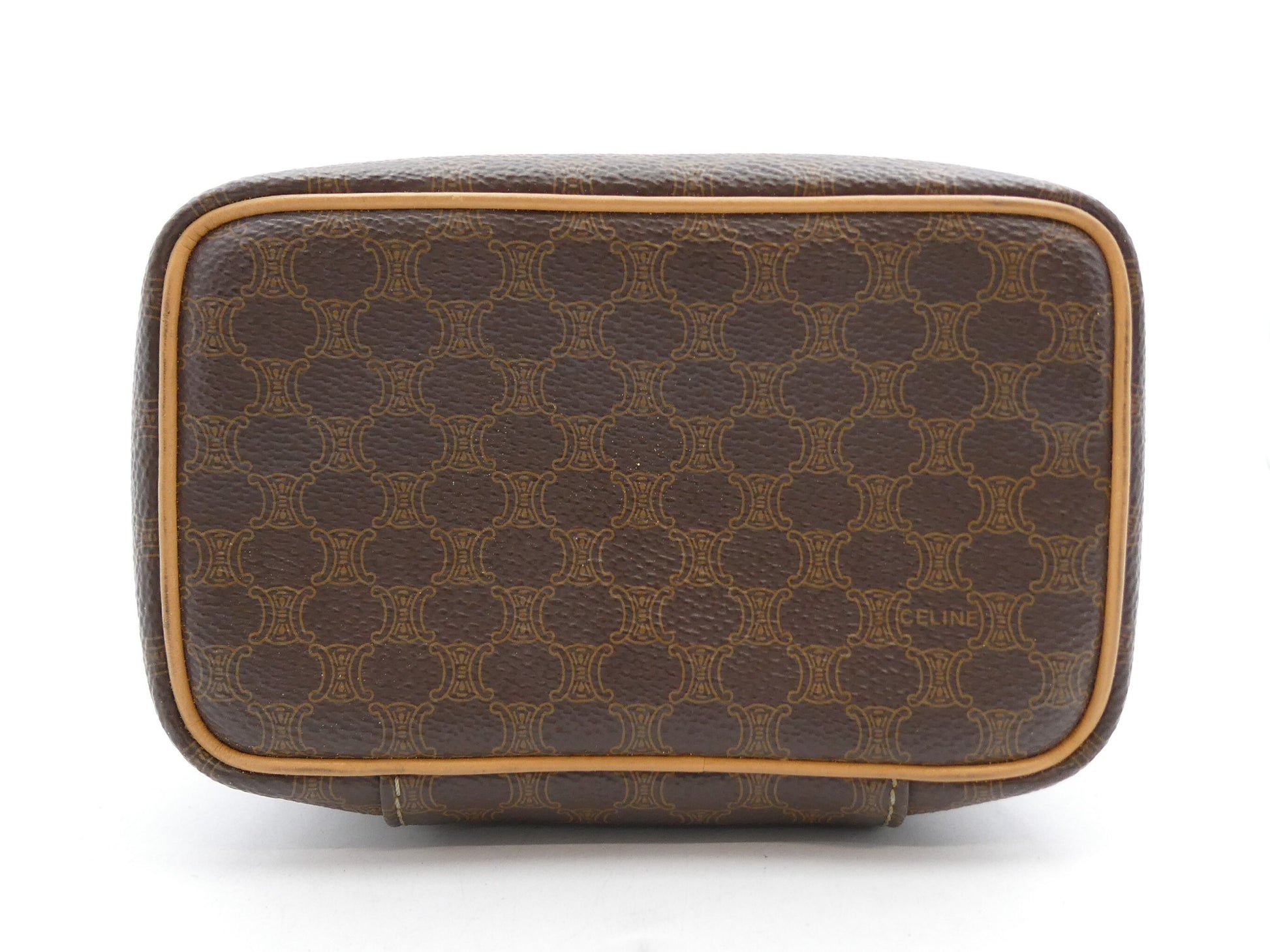 CELINE Macadam Pattern Brazon PVC Leather Vanity Bag