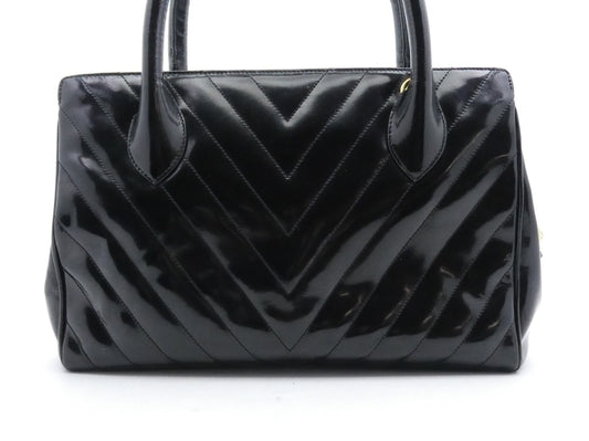 CHANEL V-Stitch Enamel 2WAY Handbag