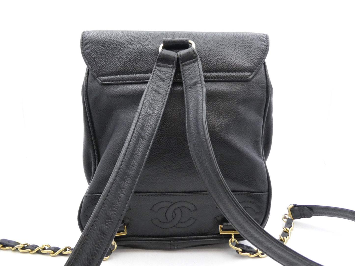 CHANEL Triple Coco Caviar Skin Chain Rucksack