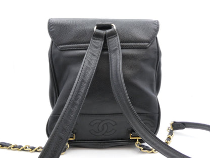 CHANEL Triple Coco Caviar Skin Chain Rucksack