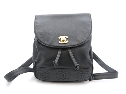 CHANEL Triple Coco Caviar Skin Chain Rucksack