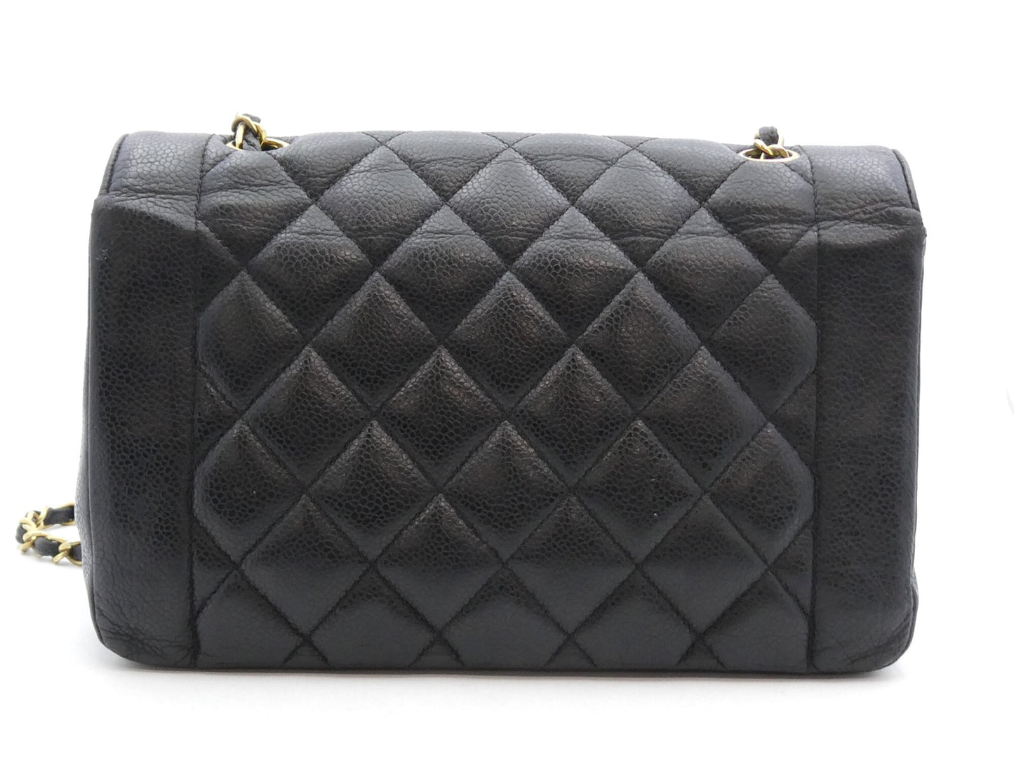 CHANEL Diana Caviar Skin Cocomark Chain Shoulder Bag