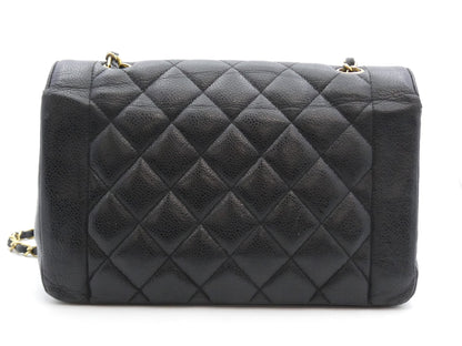 CHANEL Diana Caviar Skin Cocomark Chain Shoulder Bag