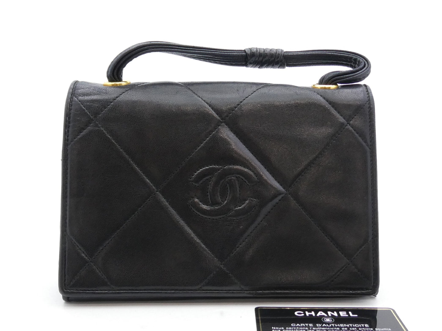 CHANEL Matlasse Cocomark Leather Handbag