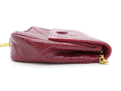 CHANEL Matrasse Lizard Cocomark Chain Shoulder Bag