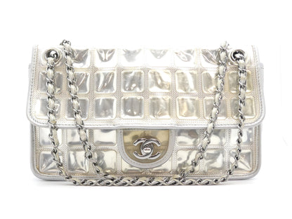 CHANEL Chocolate Bar Ice Cube Coco Mark Chain Shoulder Bag