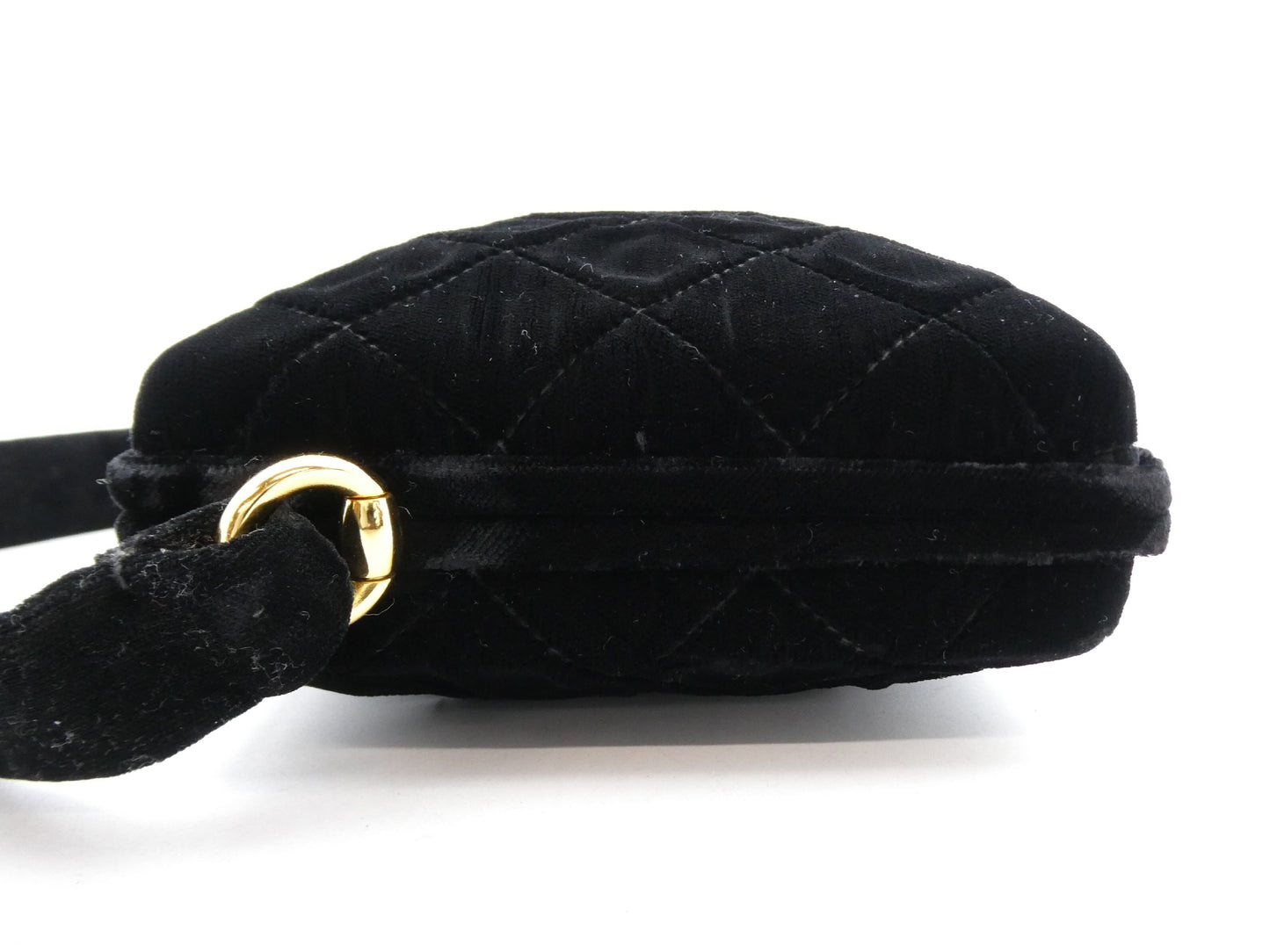 CHANEL Matrasse Velor Cocomark Mouth Mouth Handbag