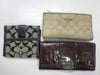 COACH Signature/Beige Enamel Long Wallet/Black Bifold Wallet 3-Piece Set