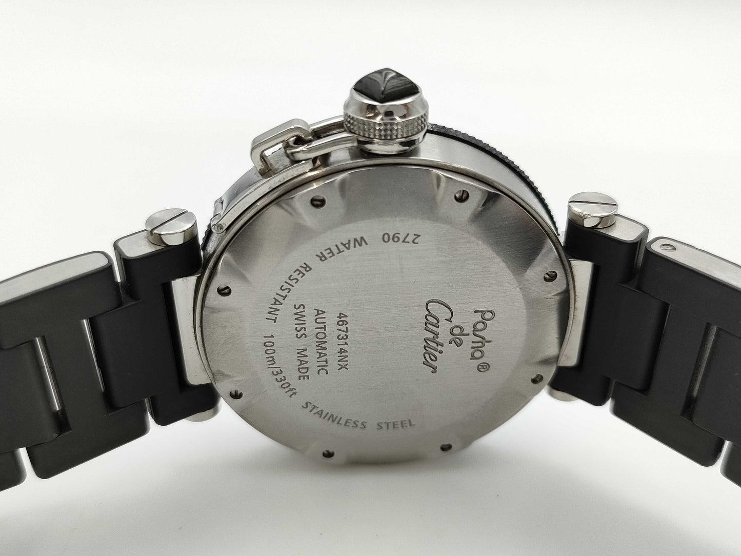 Cartier Pasha W31077U2 2790 467314NX Automatic Black Dial Men's Watch