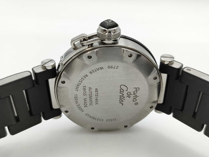 Cartier Pasha W31077U2 2790 467314NX Automatic Black Dial Men's Watch