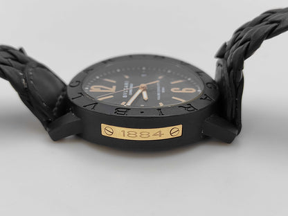 BVLGARI BB40CL 1884 Automatic Black Dial Men's Watch