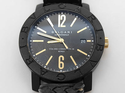 BVLGARI BB40CL 1884 Automatic Black Dial Men's Watch